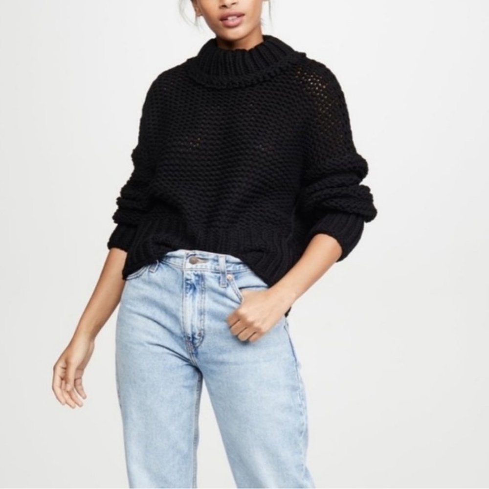 Free People My Only Sunshine Sweater in Black